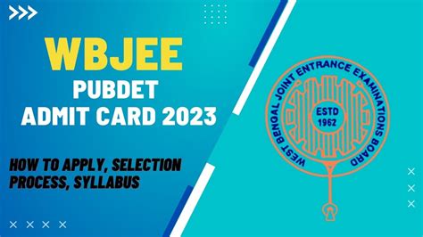 wbjee admit card 2023 release date